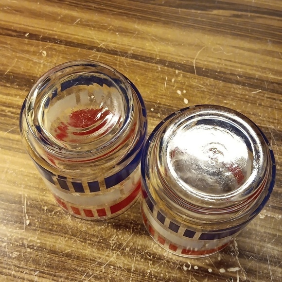 Vintage Libbey patriotic red white blue barware party cookout glass Ware - Picture 4 of 5
